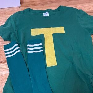 Kids Green Tee with Yellow T by [Brand]